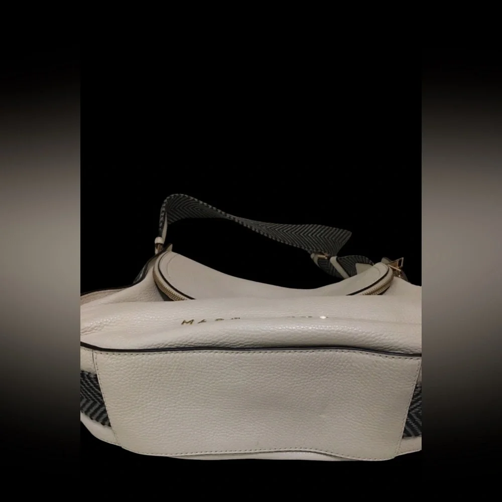 Marc Jacobs Shoulder Bag Purse Groove Leather Marshmallow - Picture 2 of 16